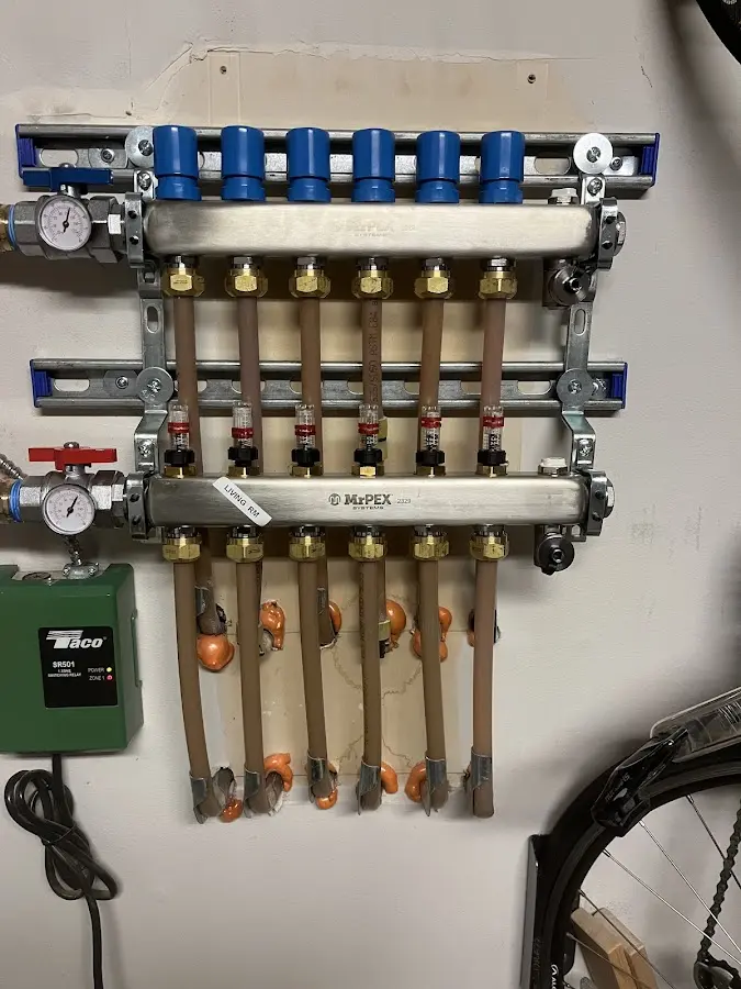 Plumber performing Gas Line Installation at a residential property in Anna